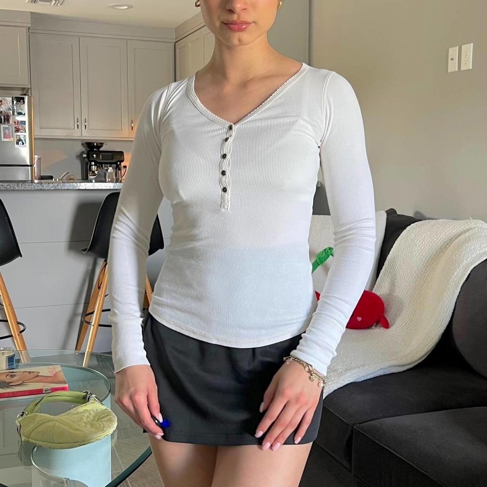 Y2k Abercrombie & Fitch Henley Top